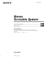 Sony PS-LX250H - Owners Manual 